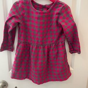 Pink and Gray Plaid Dress Baby Dress